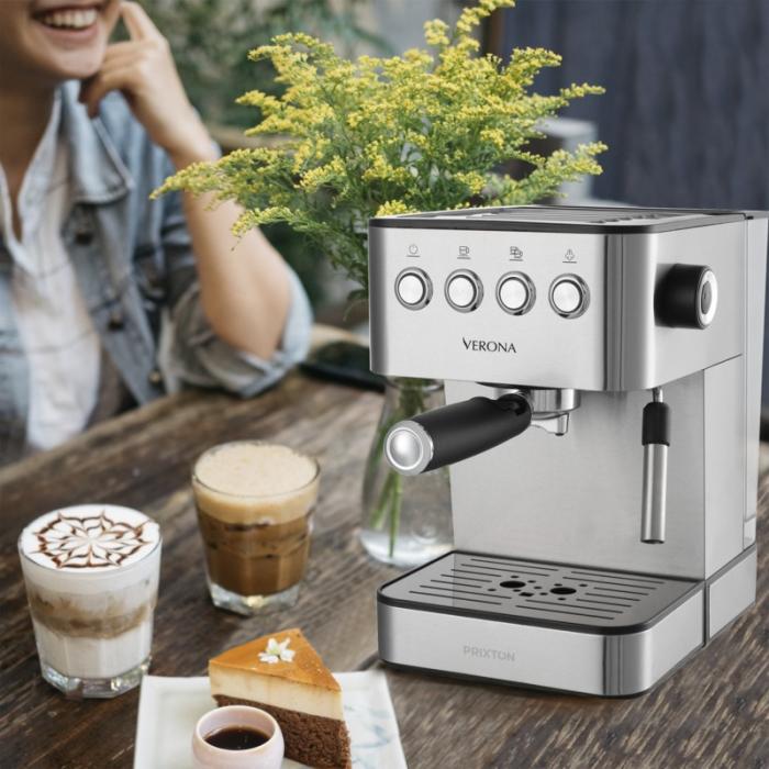 Prixton Verona coffee machine - Silver